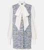 Cotton-blend tweed minidress