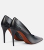 90 ombré leather mesh pumps