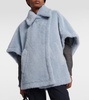 Tebe alpaca, wool, and silk teddy cape