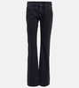 Low-rise straight jeans