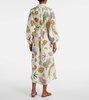 Sea linen shirt dress