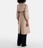 Oversized twill trench coat