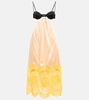 Embroidered cutout gown