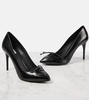 Bow-Detailed Leather Pumps