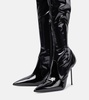 Lidia latex over-the-knee boots