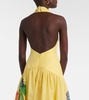 Dahlia floral linen-blend maxi dress