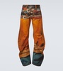 2006M trompe l'œil barrel-leg jeans