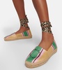 Gaia logo striped espadrilles
