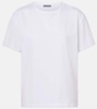 Face cotton-blend jersey T-shirt