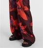 Printed silk wide-leg pants