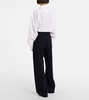 Pinstripe wide-leg pants