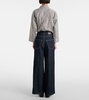 High-rise wide-leg pants