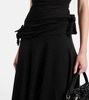 Enouk asymmetric draped midi dress