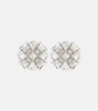 Flower crystal-embellished earrings