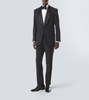 Silk, wool, and mohair straight pants