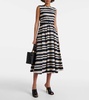 Esmeralda striped cotton midi dress