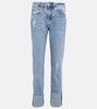 Cuffed straight jeans