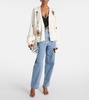 Crystal-embellished cotton and cashmere cardigan