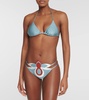 Floral-appliqué cutout bikini
