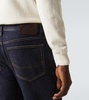 Mid-rise straight jeans