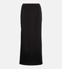 Stretch cady pencil midi skirt