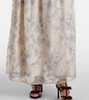 Alheli balloon-sleeve floral maxi dress