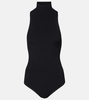 Halterneck jersey bodysuit