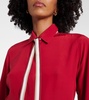 Apollo bow-detail silk crêpe blouse