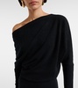 Kasos off-shoulder cashmere gown