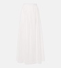 Cotton poplin maxi skirt