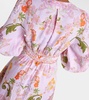 Embellished floral linen maxi dress