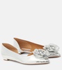 Paris Rose mirrored leather ballet flats