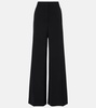 High-rise wool-blend wide-leg pants