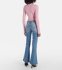 Logo cropped wool and cashmere sweater