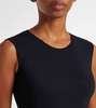 Sleeveless stretch-jersey bodysuit