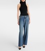 Halterneck jersey bodysuit