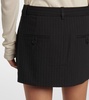 Chalk stripe wool and cotton miniskirt