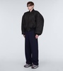 Padded nylon bomber jacket