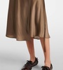 Satin wrap skirt
