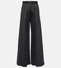 Zinnia pleated jersey wide-leg pants