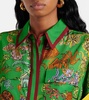 Fiesta printed belted shirt dress