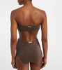 Carlotta lamé bandeau bikini top