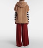 Belted wool, cashmere, and silk cape