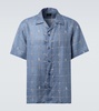 Printed linen shirt