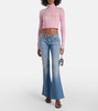 Logo cropped wool and cashmere sweater