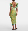 Jeff printed cotton beach cover-up