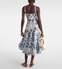 Mimosa floral midi skirt