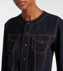 Fluid cropped wool-blend jacket