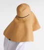 Capeline straw cloche hat