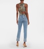 Cuffed straight jeans